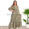 Casual Dresses 2023 Summer New Hot Sale European and American Style Plus Size Böhmen tryckt lös klänning för kvinnor x0625