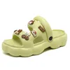 Women Flat Black Slipper Base Sandals White Pink Green Yellow Womens Waterproof Shoes264 S179 s