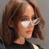 2023 Imitation Diamond Edge Craft Top Grade Triangle Lens Design Titanium Alloy Frame Women's Personalized Luxury Fashion Sunglasses Ball Dinner Party Style