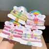 3 Stks/set Leuke Kinderen Cartoon Armbanden Prinses Kralen Eenhoorn Fruit Kat Meisjes Kids Sieraden Charm Geschenken Groothandel