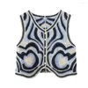 Women's Knits Het nieuwste ontwerp Fashional Women's gehaakte gebreide trui Knitwear Girl Sweet Vest