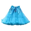 Jupes Femmes S Puffy Tutu Jupe Mesh Tulle Jupon Bubble Fluffy Princess Ballet Lolita Dance (White One