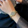 Lien Bracelets De Luxe De Haute Qualité Plein De Strass Cadran Montre Pour Les Femmes Rétro Internet Célébrité Même Style Bracelet Bijoux Partie