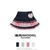 Rokken Lolita Stijl Mini Denim Vrouwen Gothic Kant Plaid Harten Ruches Jk Rok Japanse Meisjes Sexy Y2k Punk Tiered zoete