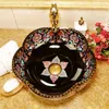 Style européen chinois Jingdezhen Art comptoir lavabo en céramique lavabos de salle de bains commerciaux Ustnq