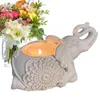 Ljushållare Votive Wealth Lucky Elephant Figurine Holderpottery Statyes Home Decor for Wedding Party