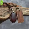 New Vintage Leather Key Case Keychain Doorlock Access Control Tags Keyfob Tag ID Card Case Keychain Access Card Bag Key Tag Key Ring