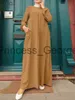 Robes décontractées ZANZEA Printemps Musulman Solide Femmes Robe Femme Élégante Élégante Oversize Robe ONeck À Manches Longues Caftan Dubaï Abaya Islam Vêtements x0625