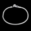 Pararmband Fit Bead 925 Sterling Silver FLLED STOLE Snake Chain Bangle Armband Luxury Party Wedding Jewelry Women Gift