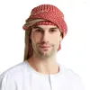 Sciarpe Mediorientali Uomo Keffiyeh Shemagh Ramadan Musulmano Arabo Dubai Saudi Mens Pray Turbante Sciarpa Muhammad Stampa Scialli