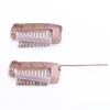 Professional Hair Extension Clips 3.8cm 10 Teeth Snap Clips With Safety Pin For Weft Hair Extensions