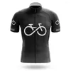 Zestawy wyścigowe rower na zawsze czarny jerling Jersey set sportowy zespół ubrania Szybki suchy letni rękaw szosek koszulki śliniak krótki żel