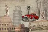 Wallpapers Custom Po Wallpaper 3d Murals For Walls 3 D European Nostalgic Vintage Car English Background Wall Paper Mural