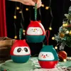 2022新しいクリスマスアップルボックスかわいい雪だるまパンダキッズキャンディーギフトバッグメリークリスマス装飾クリスマスナビダッドハッピーニューイヤー1pc