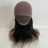 20 pouces de long indien vierge cheveux humains 130% densité soyeuse droite pleine dentelle avec PU périmètre perruque pour femme noire