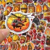 60PCS Brandweerwagens Graffiti Stickers Voor Skateboard Auto Laptop Ipad Fiets Motorhelm PS4 Telefoon Kinderen Speelgoed DIY Decals Pvc Waterfles Koffer Decor