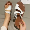 Pantofole Donna Sandali infradito minimalisti 2023 Fashion Flat Summer Outdoor Beach Vacation Leisure Woman Shoes Slides 43