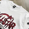 Moletons Masculinos Moletons Hellstar T-shirt American High Street Clássico Estampado com Letras Chama HELLSTAR Casual Solto Masculino Feminino Camiseta Manga Longa 230621