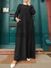 Robes décontractées ZANZEA Printemps Musulman Solide Femmes Robe Femme Élégante Élégante Oversize Robe ONeck À Manches Longues Caftan Dubaï Abaya Islam Vêtements x0625