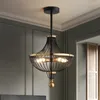 Ljuskronor Vacker ljuskronor Pipe Pellor Restaurang sovrum armaturupphängning Art Deco Black Gold Metal E14 LED -glödlampan