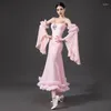 Stage Wear Fairy Rose Ballroom Dance Dress Femmes Prom Waltz Performance Costume Adulte Concours Robes BL10338