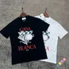 Erkek Tişörtler Kazablanka SS Amerikan Yüksek Sokak Mektubu Baskılı Moda Erkek ve Kadınlar Yaz Gündelik Hip-Hop Pamuk T-Shirt 230621