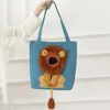 Cat Carriers Carrier Bag Cute Lion-Shaped Carrying Large Capacity Canvas Tote Portable Shoulder Pet Outdoor