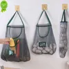 New 1PCS Mesh Net Reusable Hanging Storage Bags Fruit Vegetable Garlic Onion Organizer Home Hollow Mesh Bag Kitchen Accessories