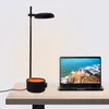 Table Lamps Modern Minimalist LED Reading Desk Lamp El Room Knob Dimming Orange Base Standing