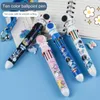 Stationery penna unik kompakt härlig tecknad astronautform av tio färgrullar bollpoint gel