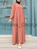 Robes décontractées ZANZEA Printemps Musulman Solide Femmes Robe Femme Élégante Élégante Oversize Robe ONeck À Manches Longues Caftan Dubaï Abaya Islam Vêtements x0625