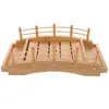 Ensembles de vaisselle Sashimi Bridge Sushi Board Holder Récipient pratique Plateau de service en bois Style Plate
