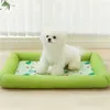 kennels pens S-XL Summer Cooling Pet Dog Mat Ice Pad Dog Sleeping Square Mats For Dogs Cats Pet Kennel Top Quality Cool Cold Silk Dog Bed 230625