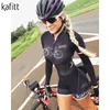 Cykelkläder sätter Kafitt Macaquinho Ciclismo Feminino Ladies Short Sleeve Cycling Clothes Suit Triathlon Mountain Bike Clothes Mountain Bike Shortshkd230625