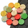 Perles 20 pièces/lot mixte coloré rond bois naturel en bois 15/20mm entretoise en vrac pour bijoux à bricoler soi-même Design accessoires perlés