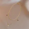 Collana Orecchini Set Bracciale in acciaio inossidabile multistrato con catena a conchiglia con ciondolo a forma di stella per gioielli di tendenza da donna Regali per feste per ragazze