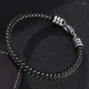 Charm Bracelets Est Mix Braided Wire Leather Bracelet For Women Men Jewelry Trendy S.Steel Buckle Female Punk Wristband Male SP0381