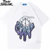 T-shirty męskie 2023 Hip Hop Streetwear Ogabrywa Tshirt HARAJUKU Time Muchy Letter Drukuj T Shirt Men Summer Short Sleeve Botton Loose J230625