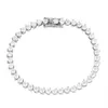 Drie Klauwen Set 10 Punt Diamanten Moissanite Armband Dames 925 Sterling Zilver Luxe Volledige Diamanten Tennisketting Kleine Ontwerp Sieraden schakelarmbanden