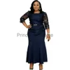 Casual Dresses 2021 Hot Sale African and Turkey Style Plus Size Soce Stitching Dress for Women X0625