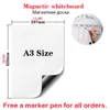 Whiteboards A3 Flexible Refrigerator White Board Magnetic Whiteboard Sticker Memo Grocery List Weekly Planner 230621