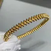 Designer Versatile Carter Bullet Head Bracelet Gold Second Generation High Quality Couple Rivet Colorless and Stylish 22D5