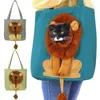Cat Torbor Carrier Torba Śliczna lwa przenosząca duża pojemność płócienna TOTE Portable Pet Pet Outdoor