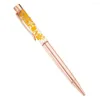 Chic Student Oil Pen Multifunktionell Portable Lightweight Hanging Clip Flower Ballpoint Tecking