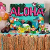 Gry nowatorskie 12PCS Hawajskie piłki miodu Centerpiecess Tabper Party Materpies Drzewa kokosowe ananasy Flamingo dla dzieci urodziny 230625