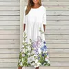 Casual Dresses Clothing Woman Summer Slim Fit Festival Bohemian Floral Flower Printed Loose Ladies Women'S 2023 Vestidos