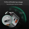 Chargeur de voiture de musique Bluetooth C68 - Charge rapide PD/QC3.0, appels mains libres, amplification des basses en un clic, transmetteur FM, voiture MP3