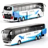 Diecast Model car High quality 1 32 alloy pull back bus model high imitation Double sightseeing bus flash toy vehicle 230621