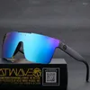 Gafas de sol Espejo Ola de calor Lente polarizada Hombres Gafas deportivas Protección Uv400 con estuche HW03