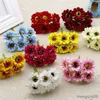 Dried Flowers 6pcs/bunch 4cm Silk Artificial Sunflower Fake Summer Beach Photography Wedding Handmade DIY Home Decoration